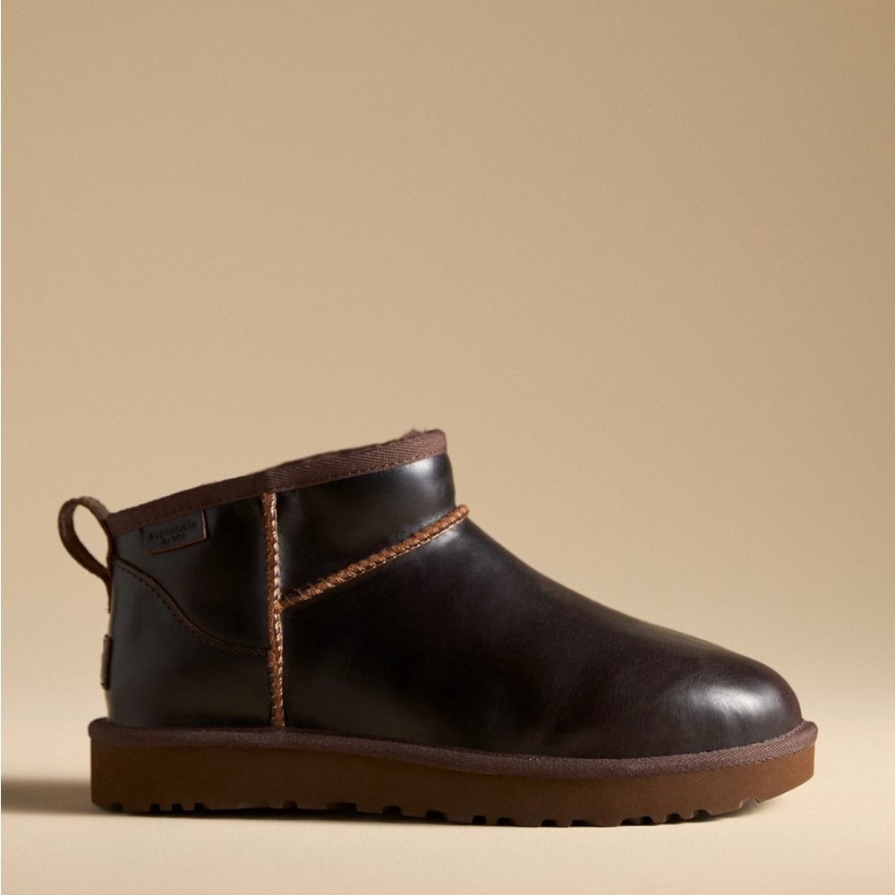 Women’s UGG® Classic Ultra Mini Leather Boots - Picture 3 of 4